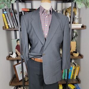 VTG Mani by Gorgio Armani Men's Sport Coat Two Button Gray Striped 41R Saks F